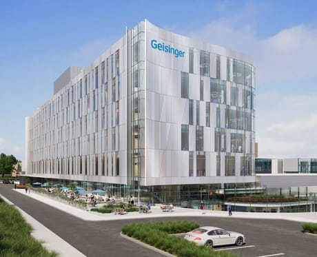Geisinger Wyoming Valley Medical Center's southeast bed tower rendering