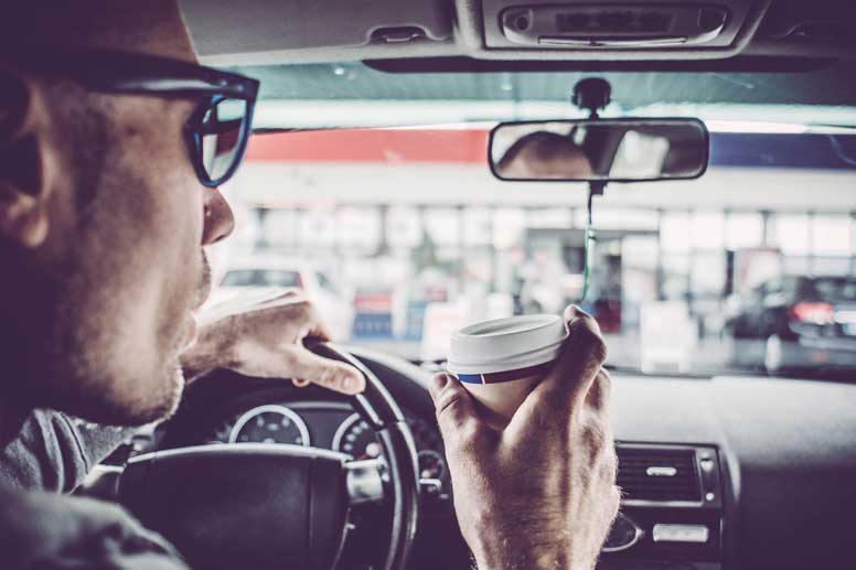 Man arriving at a convenient health care location