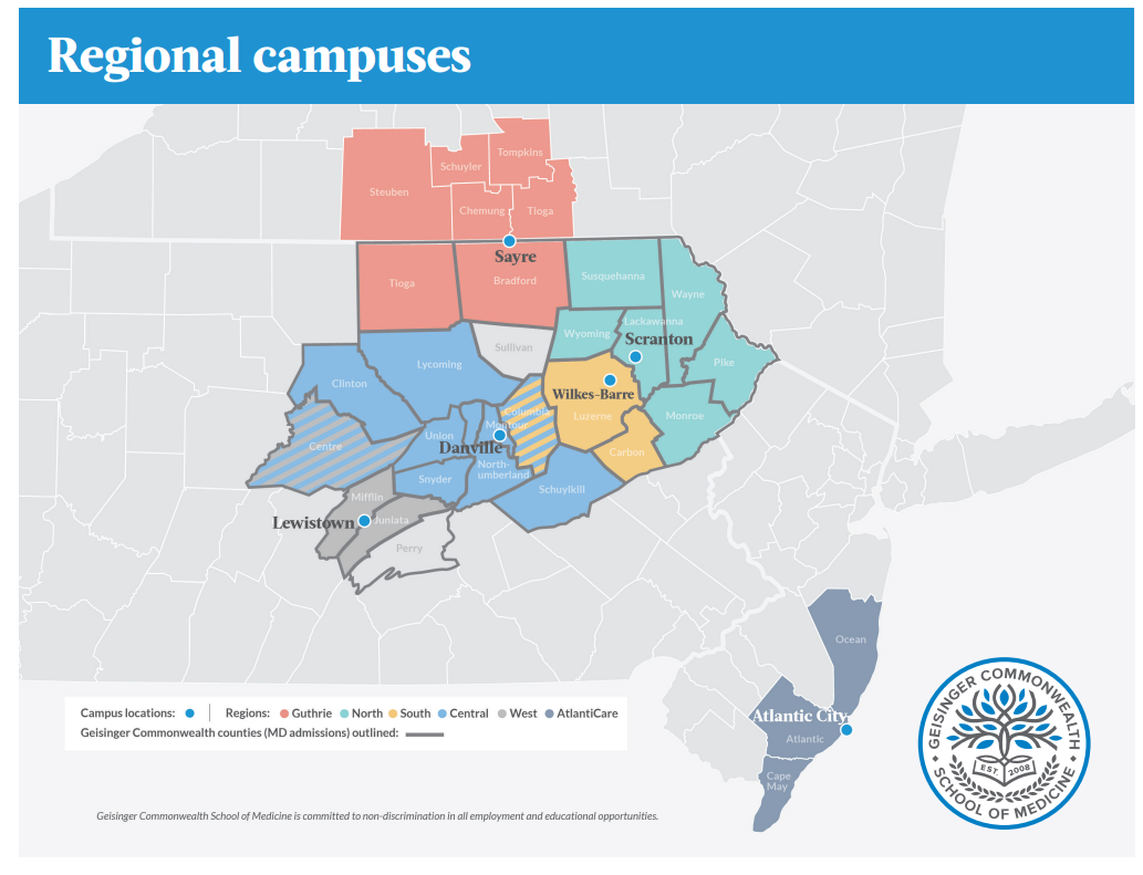 Regional campus map