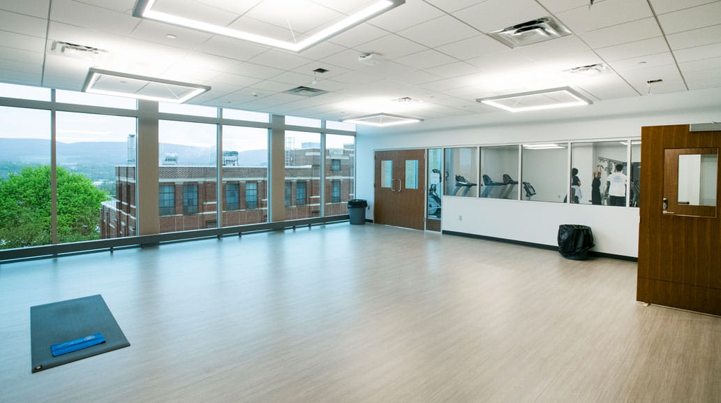 Views of the student exercise room
