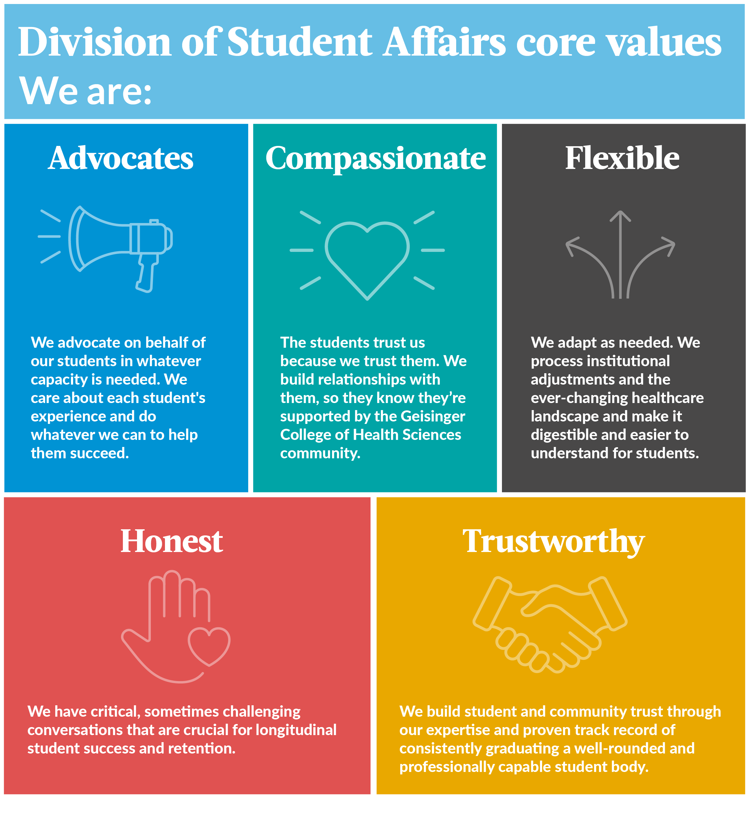 Division of Student Affairs core values