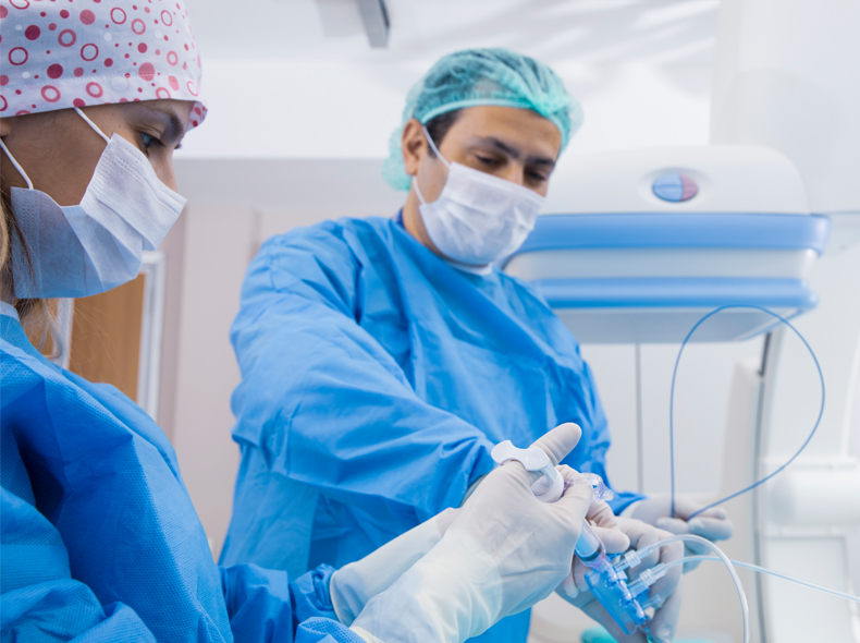 Medical professionals working