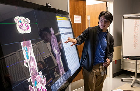 A man doing a presentation