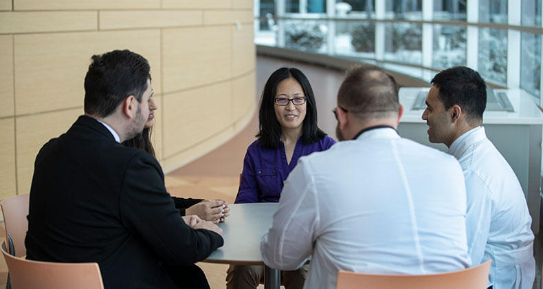 A group of medical professionals talking