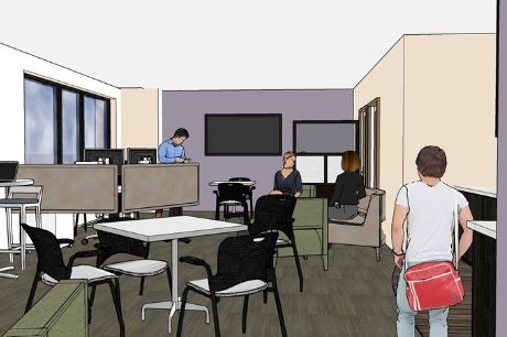 Artist rendering of Geisinger's hiring center on Mill Street in Danville.