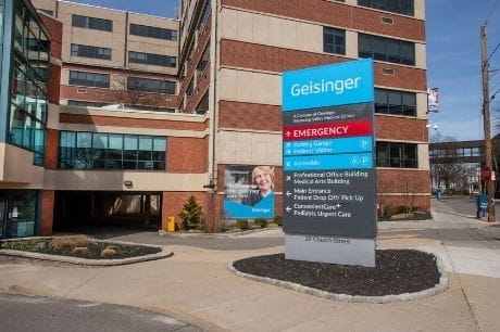 Geisinger ConvenientCare+ sign at Geisinger South Wilkes-Barre.