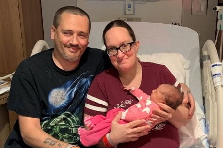 The Sowka family at Geisinger Community Medical Center.