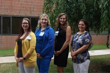 Geisinger Lewistown Auxiliary award winners standing together 