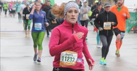 Angie Price - running a race