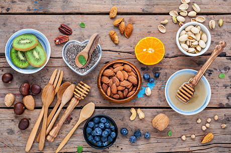 A display for healthy foods