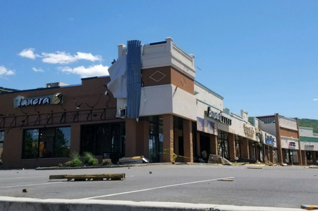 Photo of tornado damage in Wilkes-Barre Township.