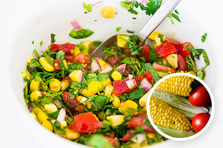 Tomato and Corn Salad with Basil