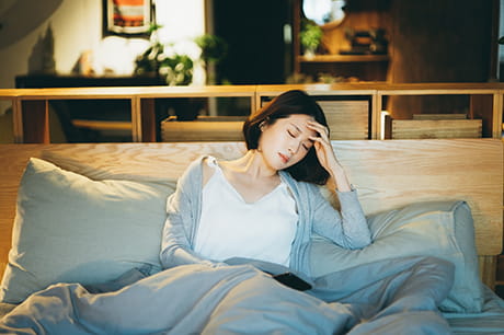 Woman suffering from fatigue due to anemia