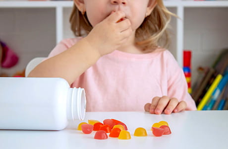Little girl gummy vitamins.