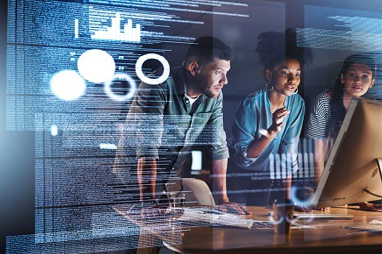 People collaborating on a project