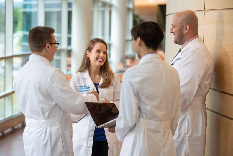 A group of professionals talking