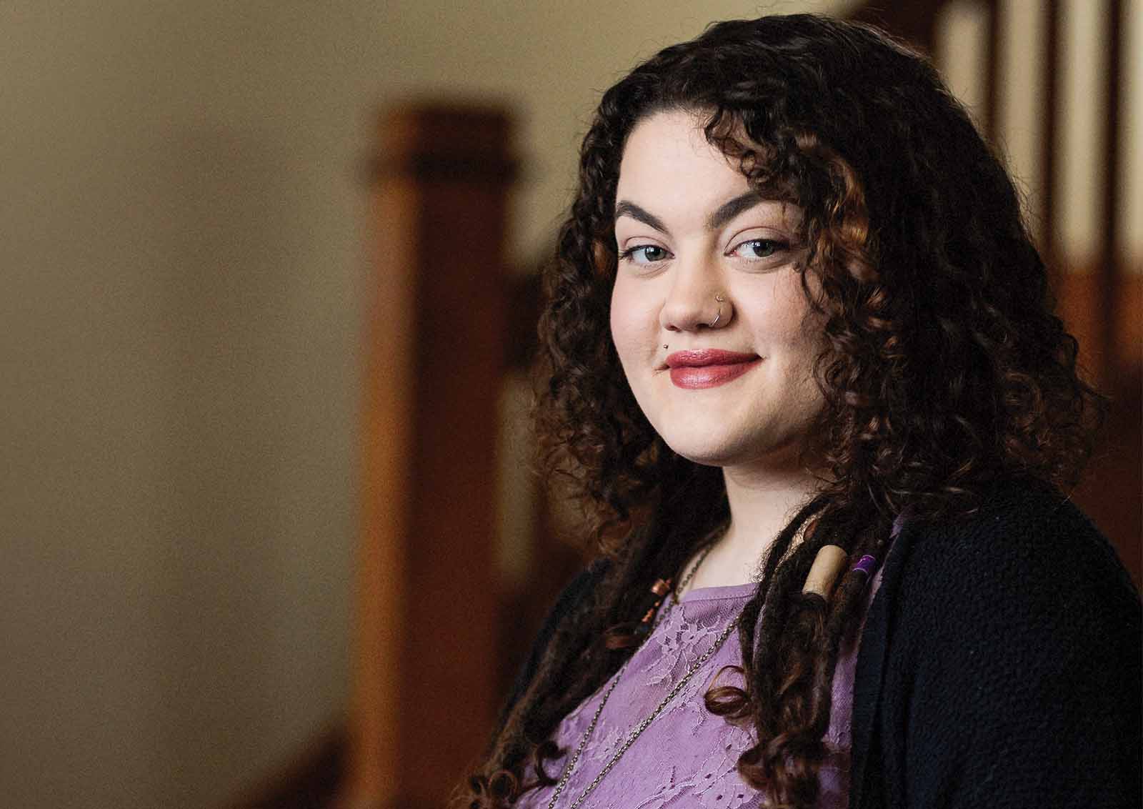 A photo of Zoë Myers in her Selinsgrove, PA home.