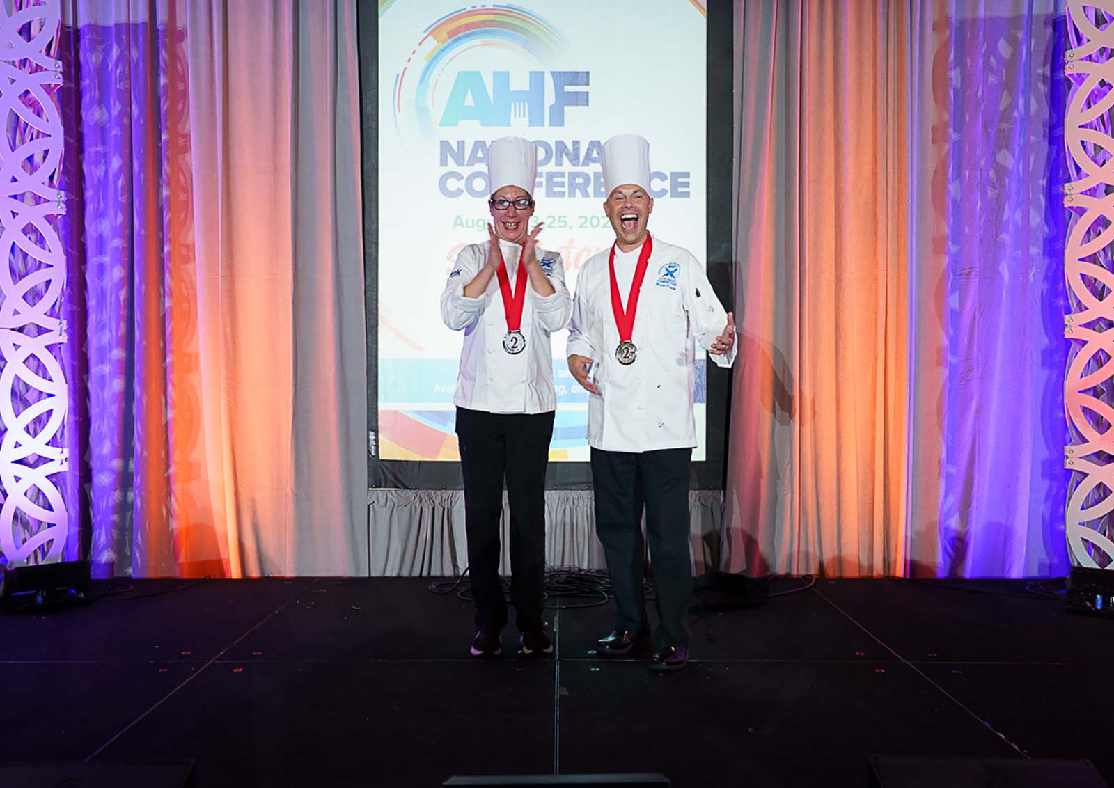 Brian Dixson, regional operations director, and Brianne George, supervisor of foodservice at Geisinger Medical Center Muncy.