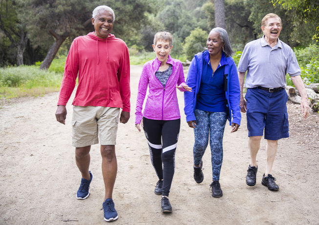 Friends taking a walk